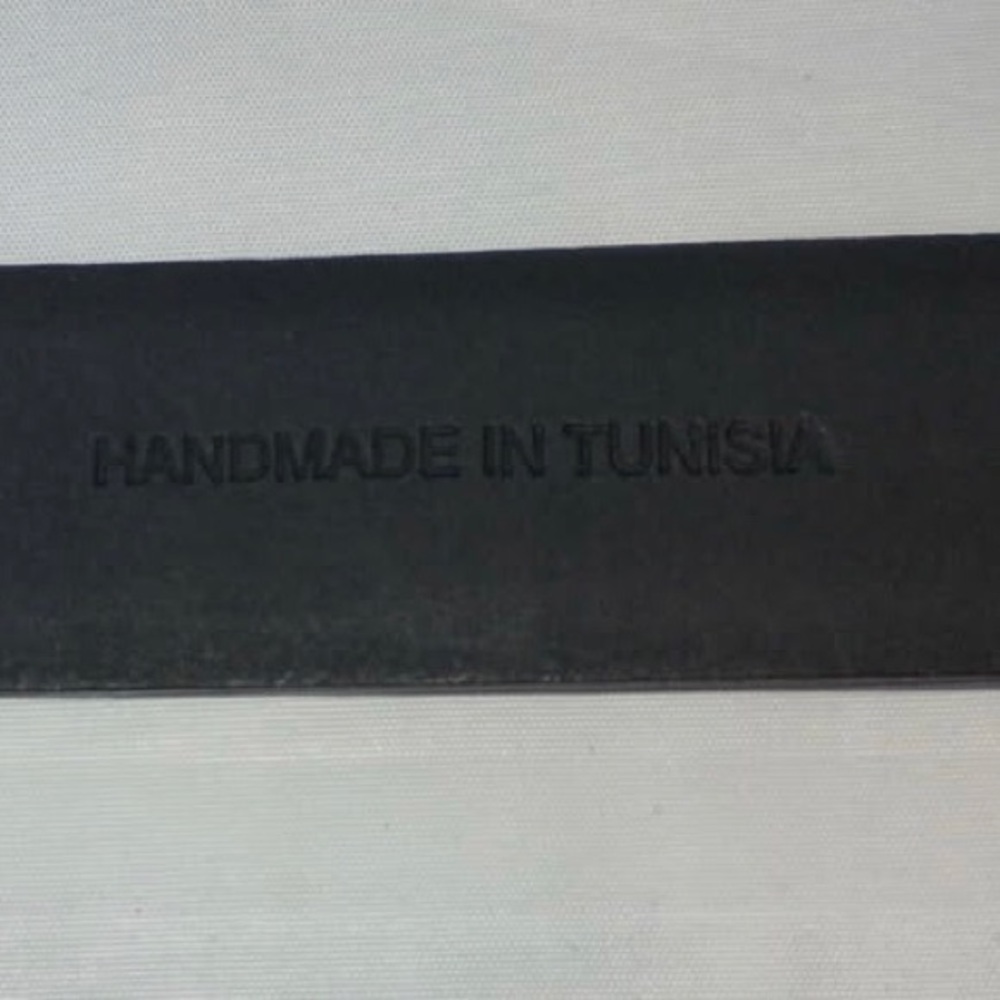 HUGO Black Leather Belt with Polished Silver Logo Buckles - Picture 6 of 6